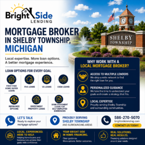 mortgage broker Shelby Township Michigan home loans refinance FHA local mortgage services