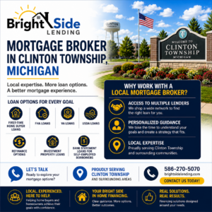 mortgage broker Clinton Township Michigan home loans refinance FHA local mortgage services