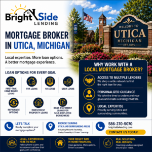 mortgage broker Utica Michigan home loans refinance FHA local mortgage services