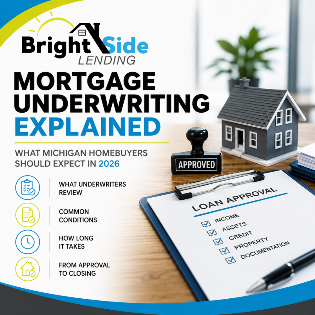 Mortgage underwriting explained for Michigan homebuyers, including income, assets, credit, property and documentation review