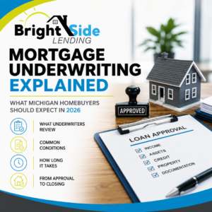 Mortgage underwriting explained for Michigan homebuyers, including income, assets, credit, property and documentation review